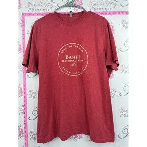 Mill Tex Banff National Park Logo Tee - Heather Red T-shirt top